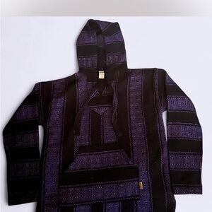 Black and Purple Striped Hoodie